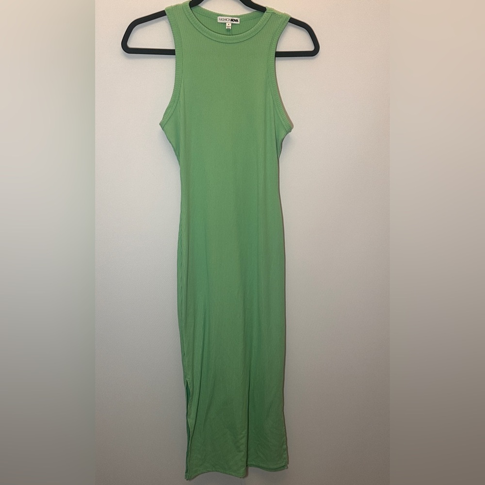 Fashion Nova  Green Midi Dress